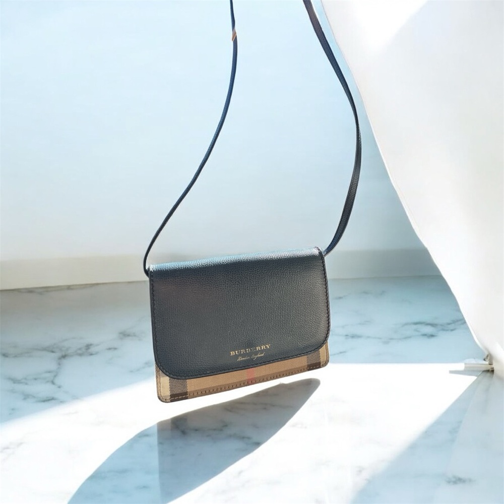 Burberry Black and Tan Crossbody Bag